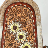 American Darling Sling Beautifully Hand Tooled Hair-On Genuine Leather women bag western handbag purse | Fanny Pack for