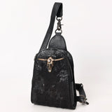 American Darling Sling Hair-On Crocodile embossed Genuine Leather women bag western handbag purse