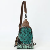 American Darling Sling Hair-On Crocodile embossed Genuine Leather women bag western handbag purse