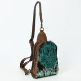 American Darling Sling Hair-On Crocodile embossed Genuine Leather women bag western handbag purse