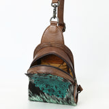 American Darling Sling Hair-On Crocodile Embossed Genuine Leather Women Bag Western Handbag Purse |Sling | for