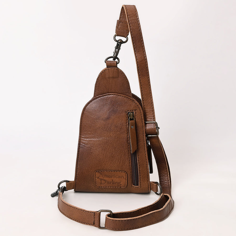 American Darling Sling Hair-On Crocodile Embossed Genuine Leather Women Bag Western Handbag Purse |Sling | for