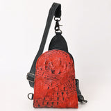 American Darling Sling Hair-On Crocodile Embossed Genuine Leather Women Bag Western Handbag Purse |Sling | for