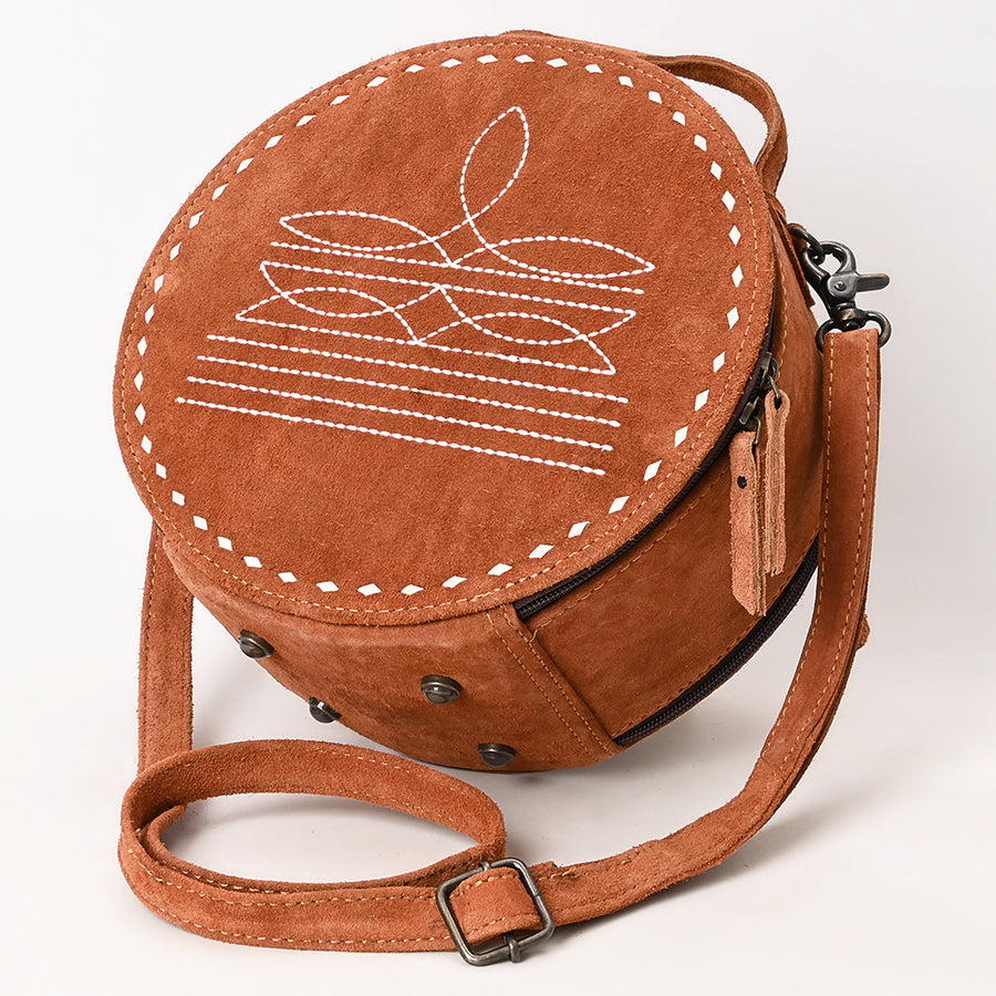 American Darling Genuine Suede Leather Women Canteen Bag Western Handbag Purse | Travel Clutch
