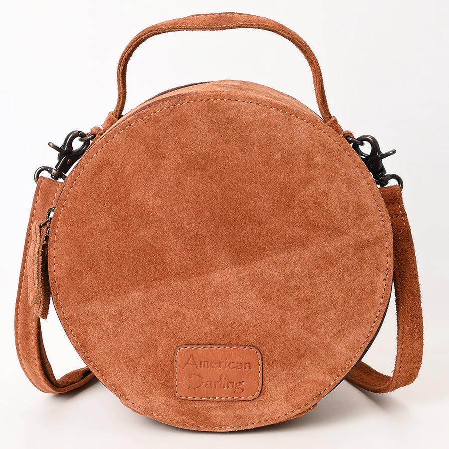 American Darling Genuine Suede Leather Women Canteen Bag Western Handbag Purse | Travel Clutch