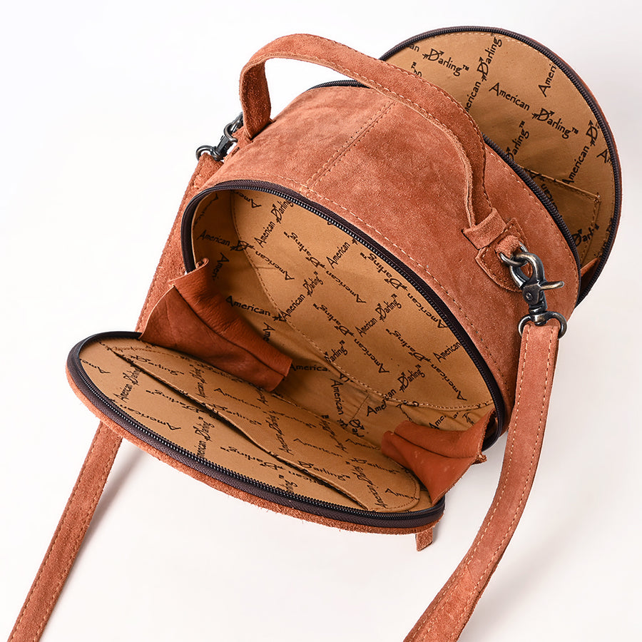 American Darling Genuine Suede Leather Women Canteen Bag Western Handbag Purse | Travel Clutch