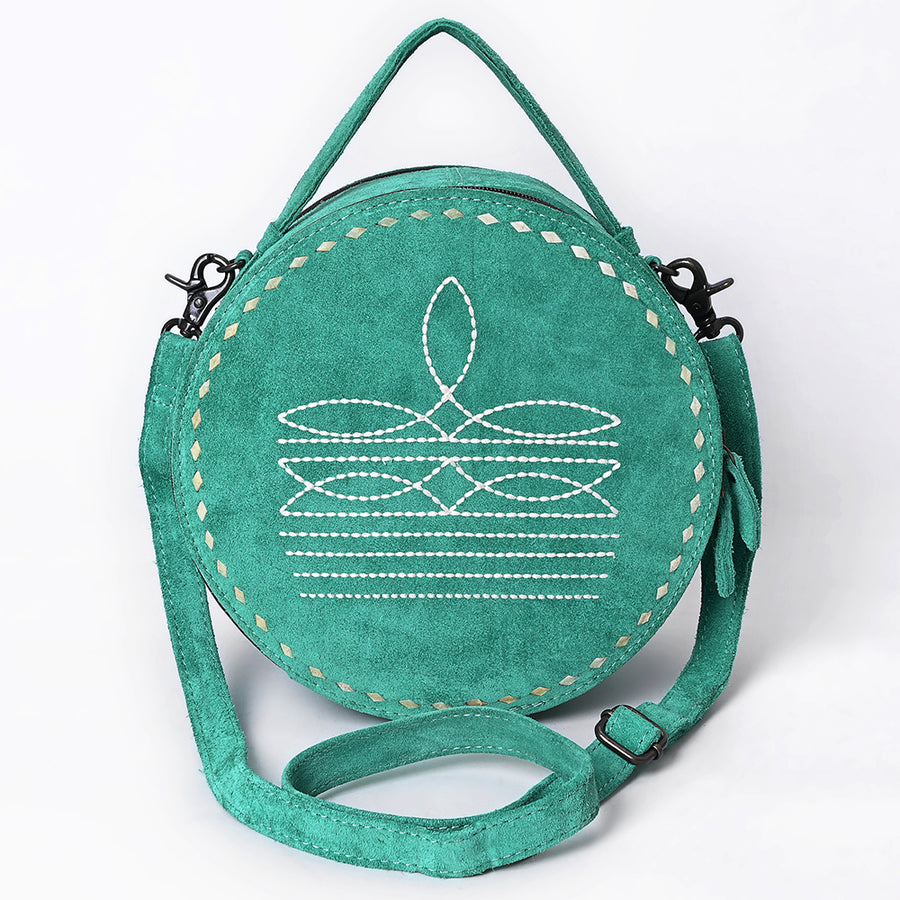American Darling Genuine Suede Leather Women Canteen Bag Western Handbag Purse | Travel Clutch