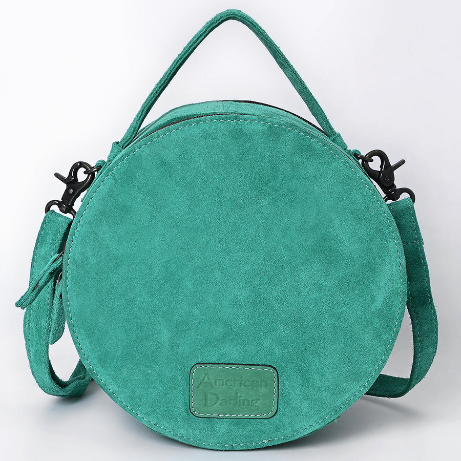 American Darling Genuine Suede Leather Women Canteen Bag Western Handbag Purse | Travel Clutch