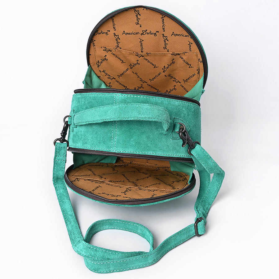 American Darling Genuine Suede Leather Women Canteen Bag Western Handbag Purse | Travel Clutch