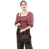 American Darling Canteen Genuine Leather Women Bag Western Handbag Purse