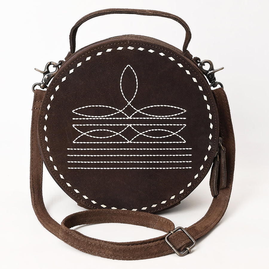 American Darling Genuine Suede Leather Women Canteen Bag Western Handbag Purse | Travel Clutch