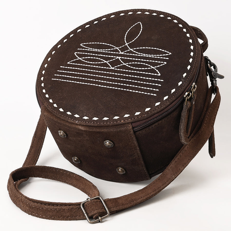 American Darling Genuine Suede Leather Women Canteen Bag Western Handbag Purse | Travel Clutch