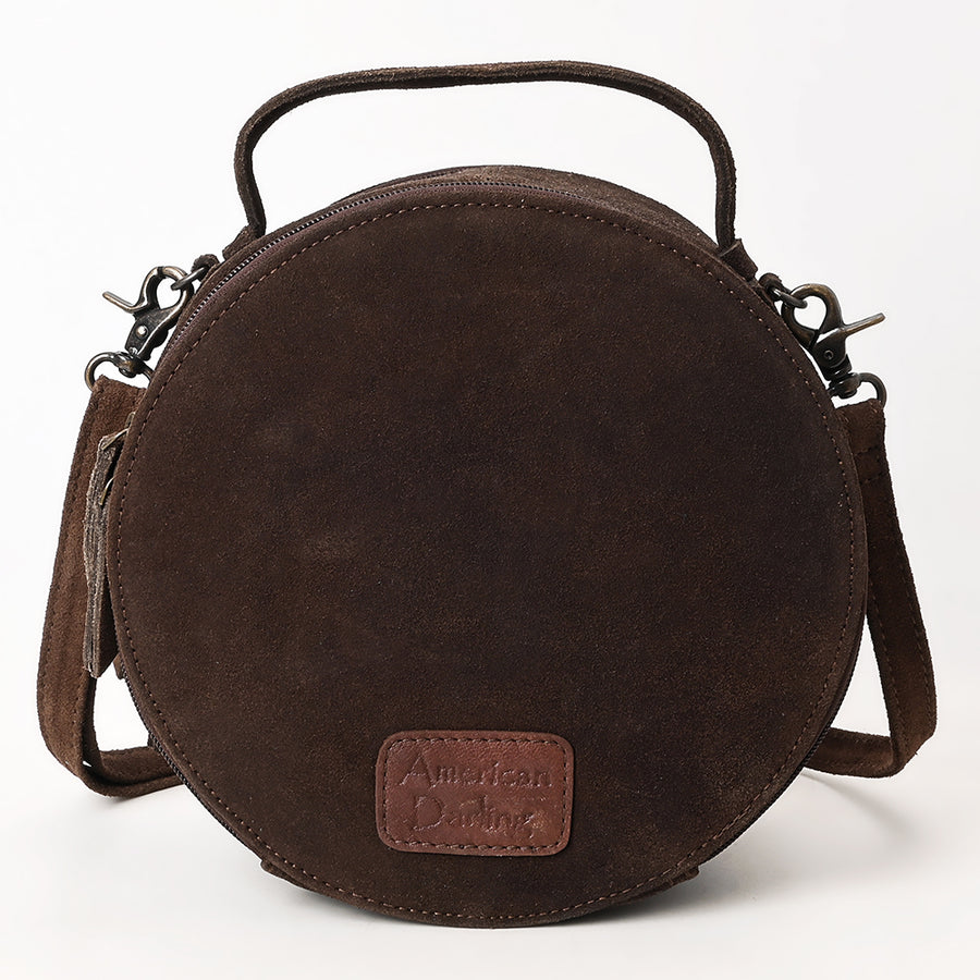 American Darling Genuine Suede Leather Women Canteen Bag Western Handbag Purse | Travel Clutch