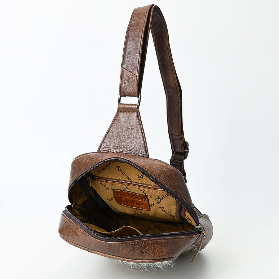 American Darling Sling Saddle Blanket Hair-On Genuine Leather women bag western handbag purse | for