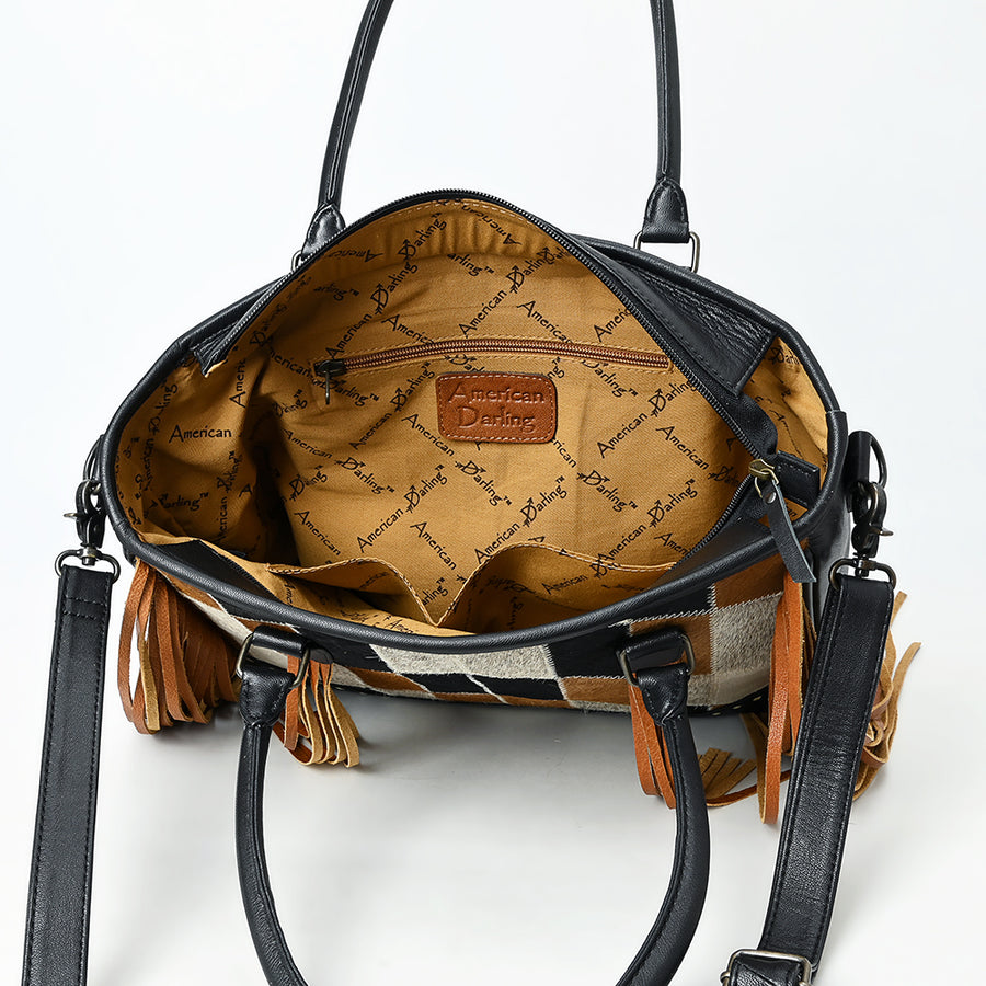 American Darling Tote Hair on Genuine Leather Western Women Bag Handbag Purse | Travel Bags College Casual