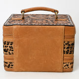 American Darling Jewelry Case Hand Tooled Hair On Genuine Leather Women Bag Western Handbag Purse |