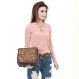 American Darling Jewelry Case Hand Tooled Genuine Leather Women Bag Western Handbag Purse