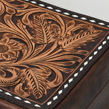 American Darling Jewelry Case Hand Tooled Genuine Leather Women Bag Western Handbag Purse