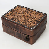 American Darling Jewelry Case Hand Tooled Genuine Leather Women Bag Western Handbag Purse