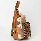 American Darling Sling Hand Tooled Hair-On Genuine Leather Women Bag Western Handbag Purse |