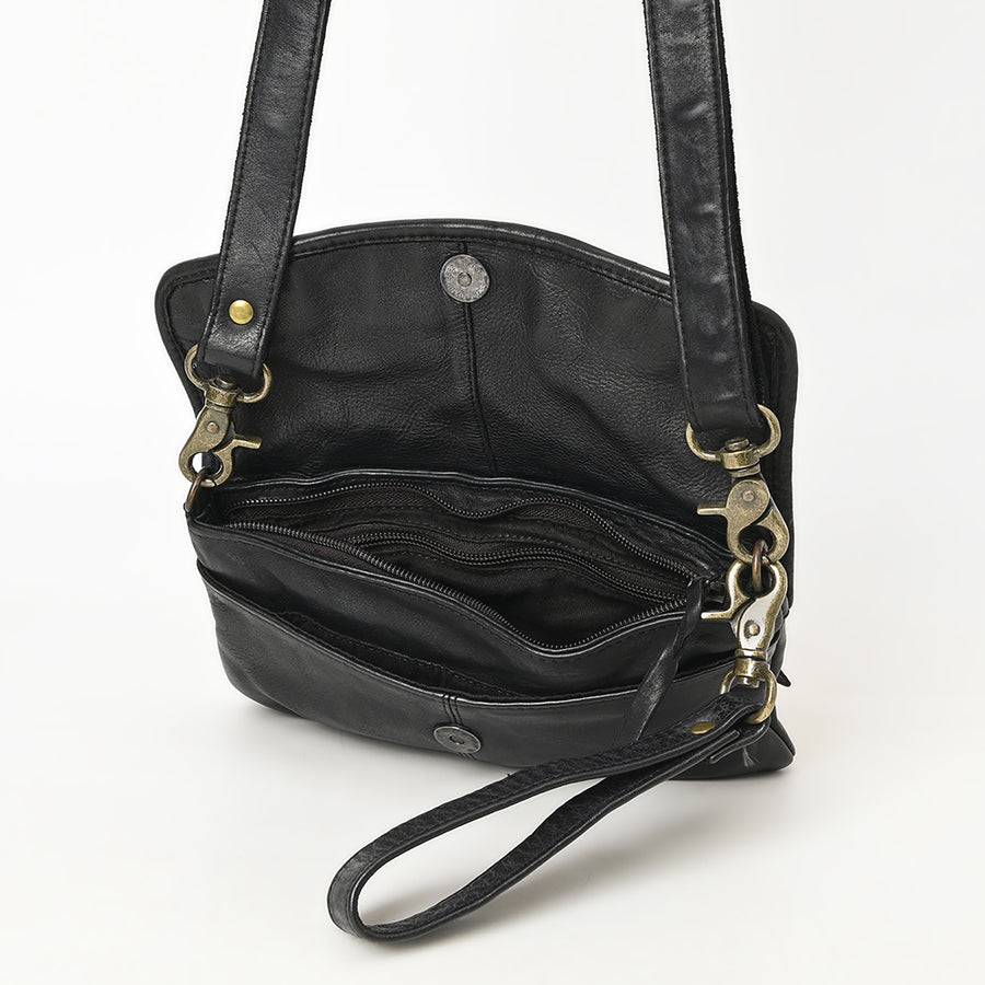 Never Mind Nmbgm155A Small Crossbody Vintage Handmade Genuine Cowhide Leather Women Bag Western Handbag Purse