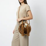 American Darling Canteen Hair-On Genuine Leather Women Bag Western Handbag Purse