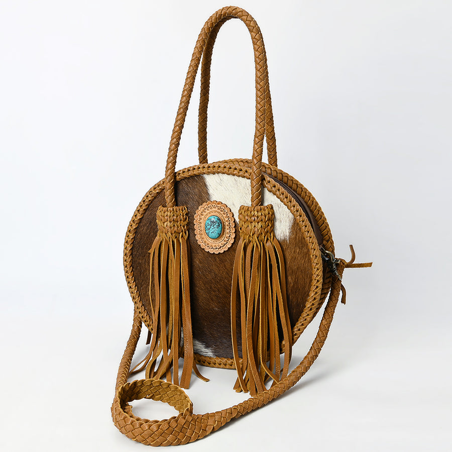 American Darling Canteen Hair-On Genuine Leather Women Bag Western Handbag Purse - Uhorse