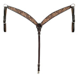 BAR H EQUINE Western Handtooled Leather Horse Breast Collar Tack - Uhorse