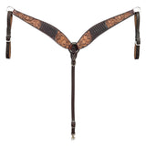 BAR H EQUINE Western Handtooled Leather Horse Breast Collar Tack - Uhorse