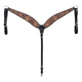 BAR H EQUINE Western Handtooled Leather Horse Breast Collar Tack - Uhorse