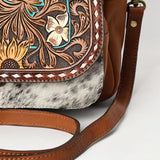 American Darling Backpack Hand Tooled Hair On Genuine Leather Women Bag Western Handbag Purse |