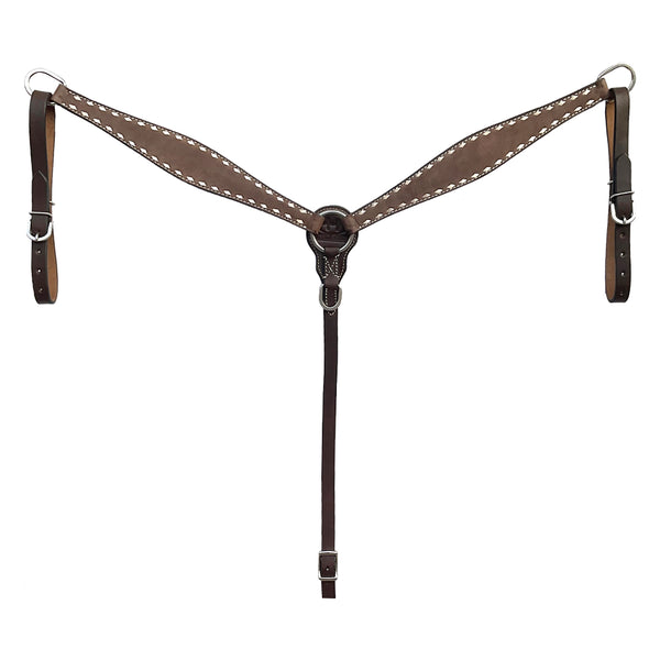 BAR H EQUINE Western Handtooled Leather Horse Headstall and Breast Collar Set - Uhorse