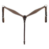 BAR H EQUINE Western Handtooled Leather Horse Breast Collar Tack - Uhorse