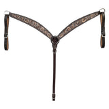 BAR H EQUINE W. Handtooled Leather H. Breast Collar Tk. by Hilason – Cowboy and equestrian accessories