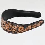 American Darling ADABA101 Elegant Leather Floral Hair Band