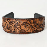 American Darling ADABA103 Elegant Leather Floral Hair Band