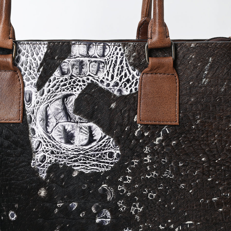 American Darling Tote Crocodile Embossed Genuine Leather Women Bag Western Handbag Purse | Travel Bags College Casual