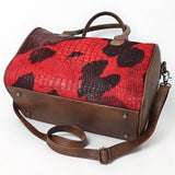 American Darling Duffel Crocodile Embossed Genuine Leather Women Bag Western Handbag Purse | Travel Bags College Casual