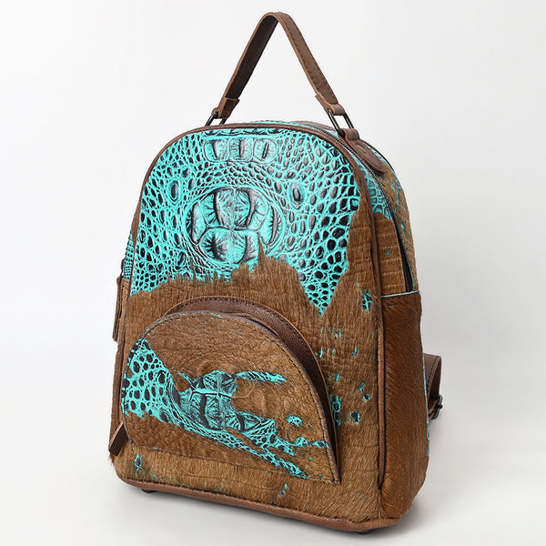 American Darling Western Backpack Bag Handcrafted from Crocodile Embossed Genuine Leather - Uhorse