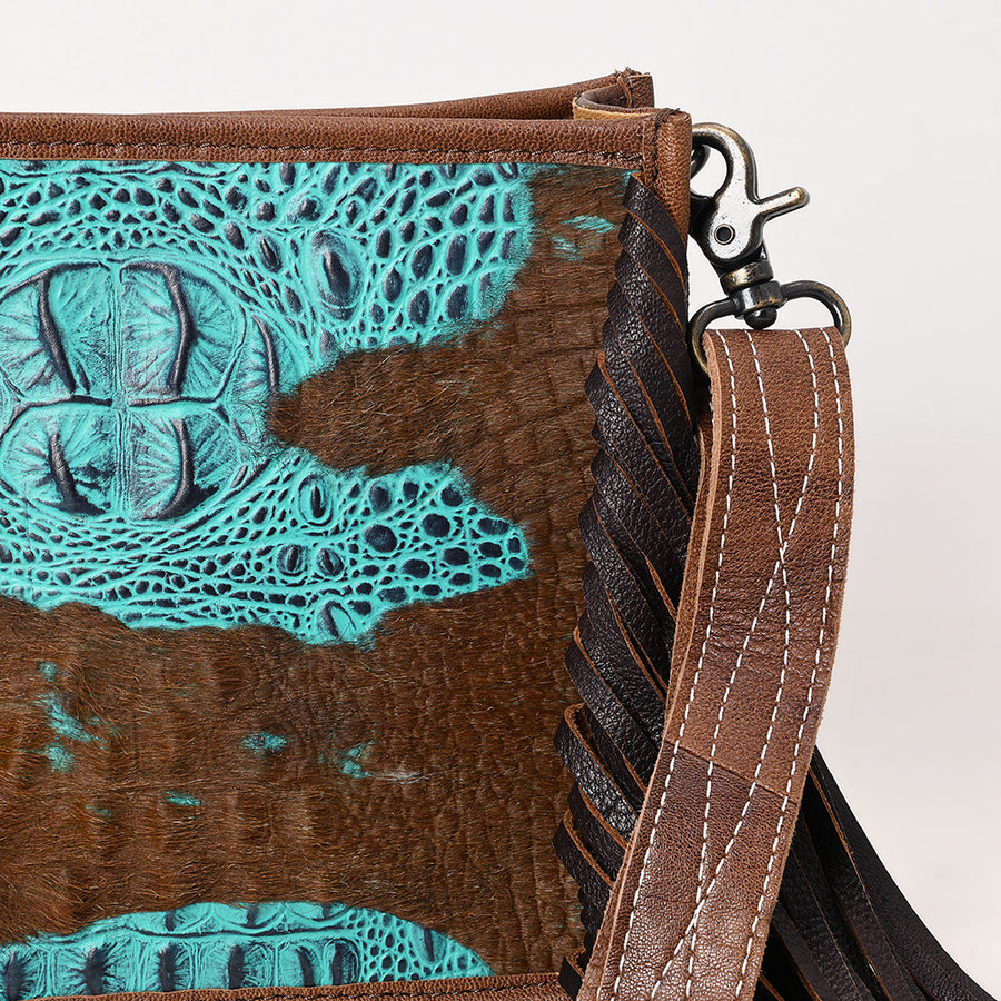 American Darling Cross Body Crocodile Embossed Full Grain Genuine Leather Western Women Bag Handbag Purse Crossbody for Cute