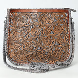 ADBG1566 Large Crossbody Hand Tooled Genuine Leather Women Bag Western Handbag Purse