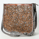 ADBG1566 Large Crossbody Hand Tooled Genuine Leather Women Bag Western Handbag Purse