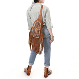 American Darling Adbg1568A Sling Hand Tooled Genuine Leather Women Bag Western Handbag Purse