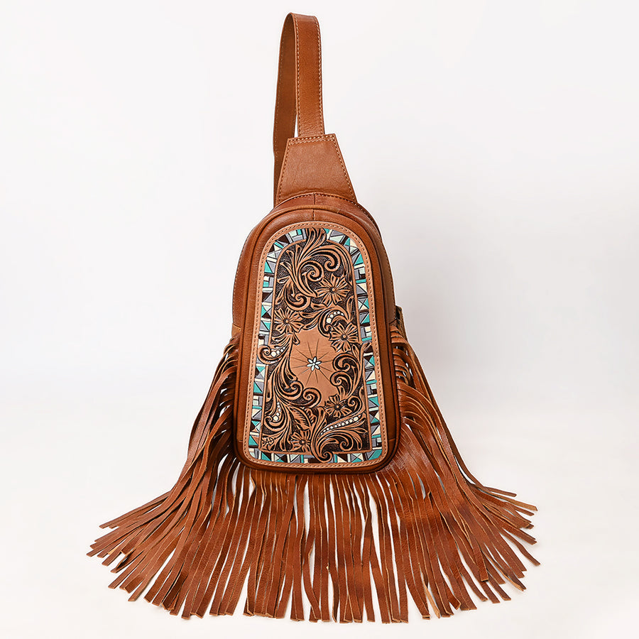 American Darling Sling Hand Tooled Genuine Leather Women Bag Western Handbag Purse| | for