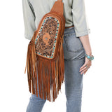 American Darling Adbg1568A Sling Hand Tooled Genuine Leather Women Bag Western Handbag Purse