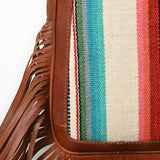 American Darling Adbg1568B Sling Upcycled Wool Genuine Leather Women Bag Western Handbag Purse