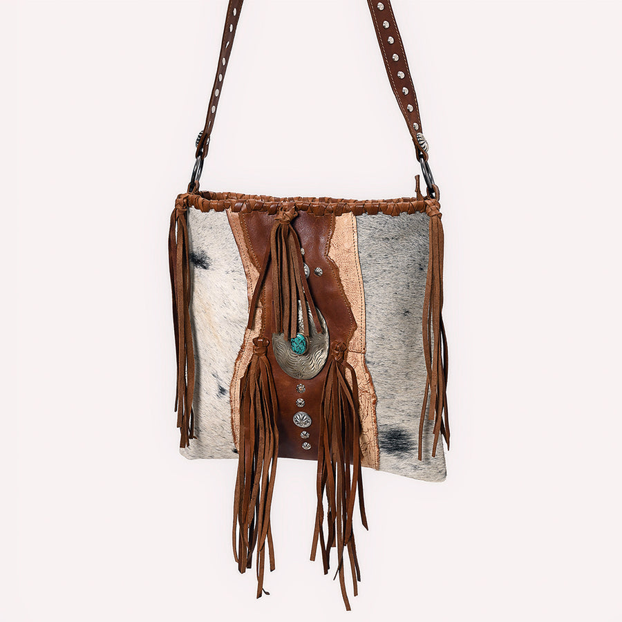 American Darling Messenger Hair-On Genuine Leather Women Bag Western Handbag Purse - Uhorse
