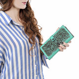 American Darling Clutch Beautifully Hand Tooled Genuine Leather women