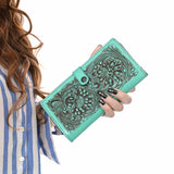 American Darling Clutch Beautifully Hand Tooled Genuine Leather women bag western handbag purse