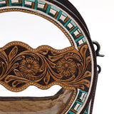 American Darling Canteen Beautifully Hand Tooled Genuine Leather Women's Bag Western Handbag Purse | for Women